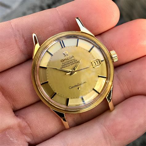 omega watch bezels|vintage omega constellation 18k gold watch.